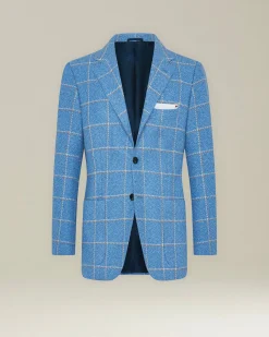 CHECKED CASHMERE BLAZER