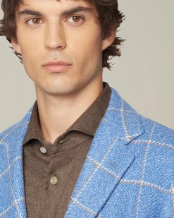 CHECKED CASHMERE BLAZER