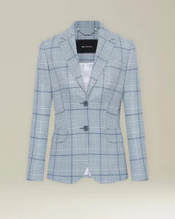 CHECKED CASHMERE BLAZER