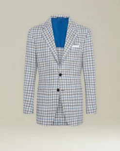 CHECKED CASHMERE BLEND BLAZER