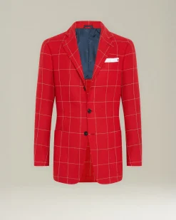 CHECKED CASHMERE BLEND BLAZER