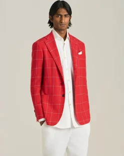 CHECKED CASHMERE BLEND BLAZER