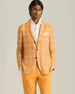 CHECKED CASHMERE BLEND BLAZER