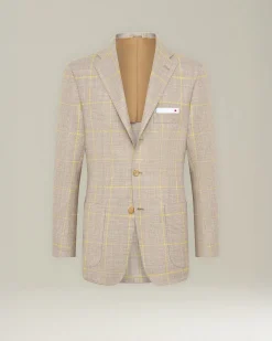 CHECKED CASHMERE BLEND BLAZER