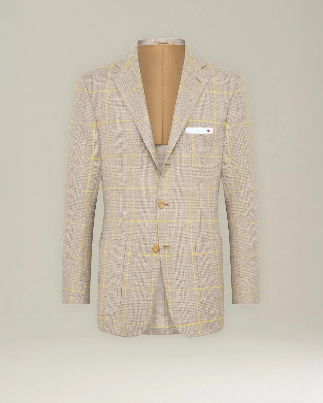CHECKED CASHMERE BLEND BLAZER