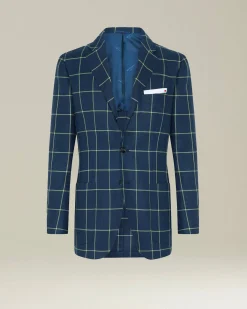 CHECKED CASHMERE BLEND BLAZER