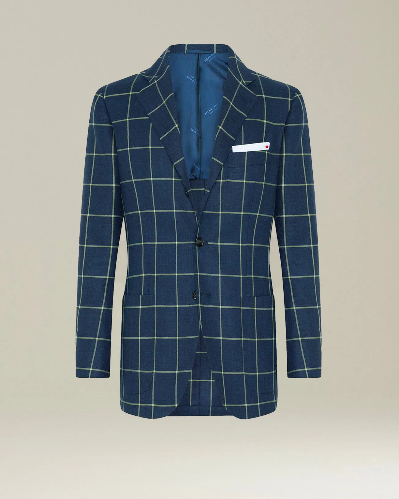 CHECKED CASHMERE BLEND BLAZER