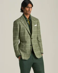 CHECKED CASHMERE BLEND BLAZER