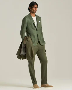 CHECKED CASHMERE BLEND BLAZER