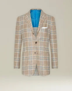 CHECKED CASHMERE BLEND JACKET