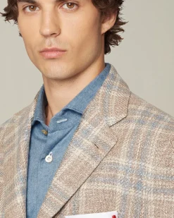 CHECKED CASHMERE BLEND JACKET