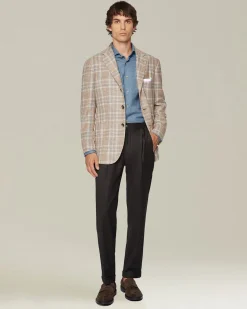 CHECKED CASHMERE BLEND JACKET