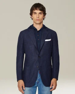 CHECKED CASHMERE BLEND JACKET