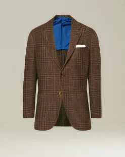 CHECKED CASHMERE BLEND JACKET