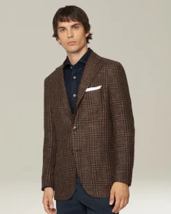 CHECKED CASHMERE BLEND JACKET