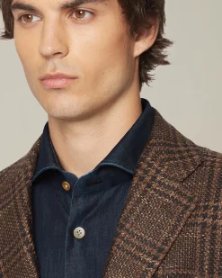 CHECKED CASHMERE BLEND JACKET