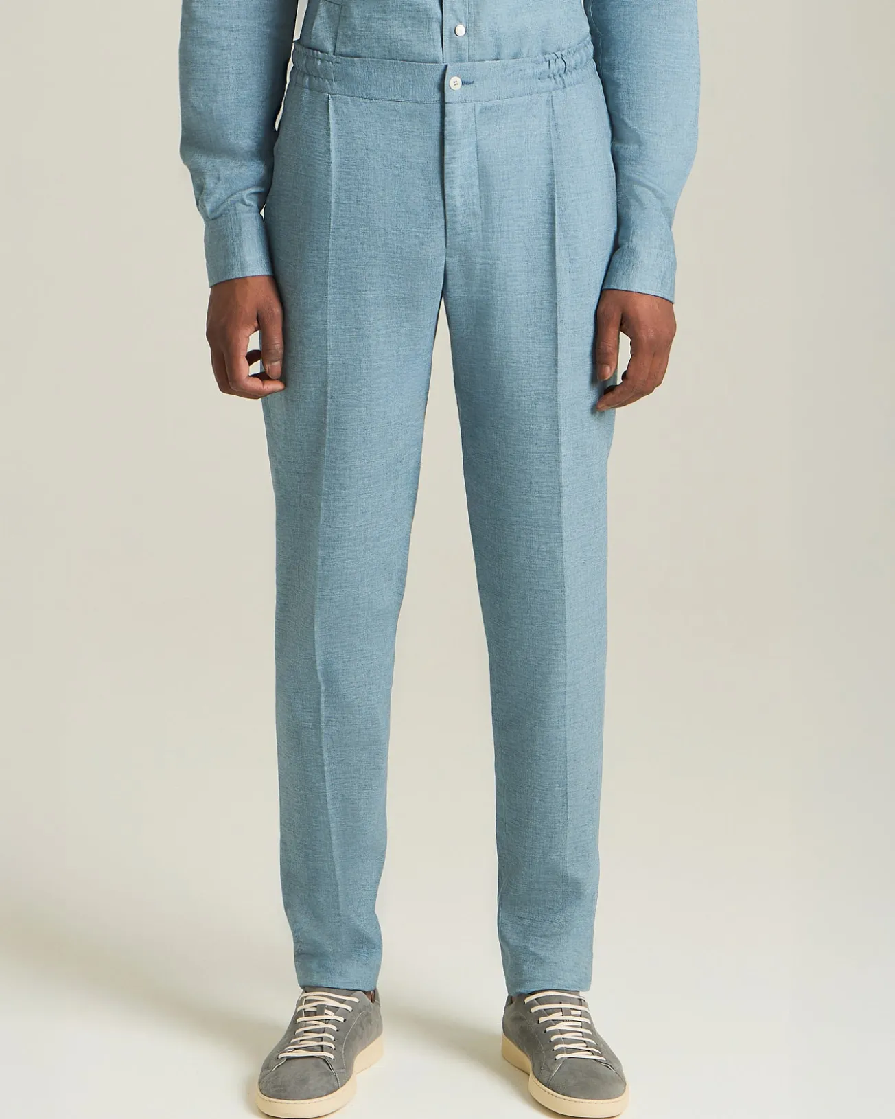 COMFORT LINEN BLEND TROUSERS
