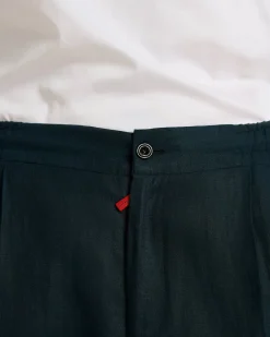 COMFORT LINEN TROUSERS NAVY BLUE