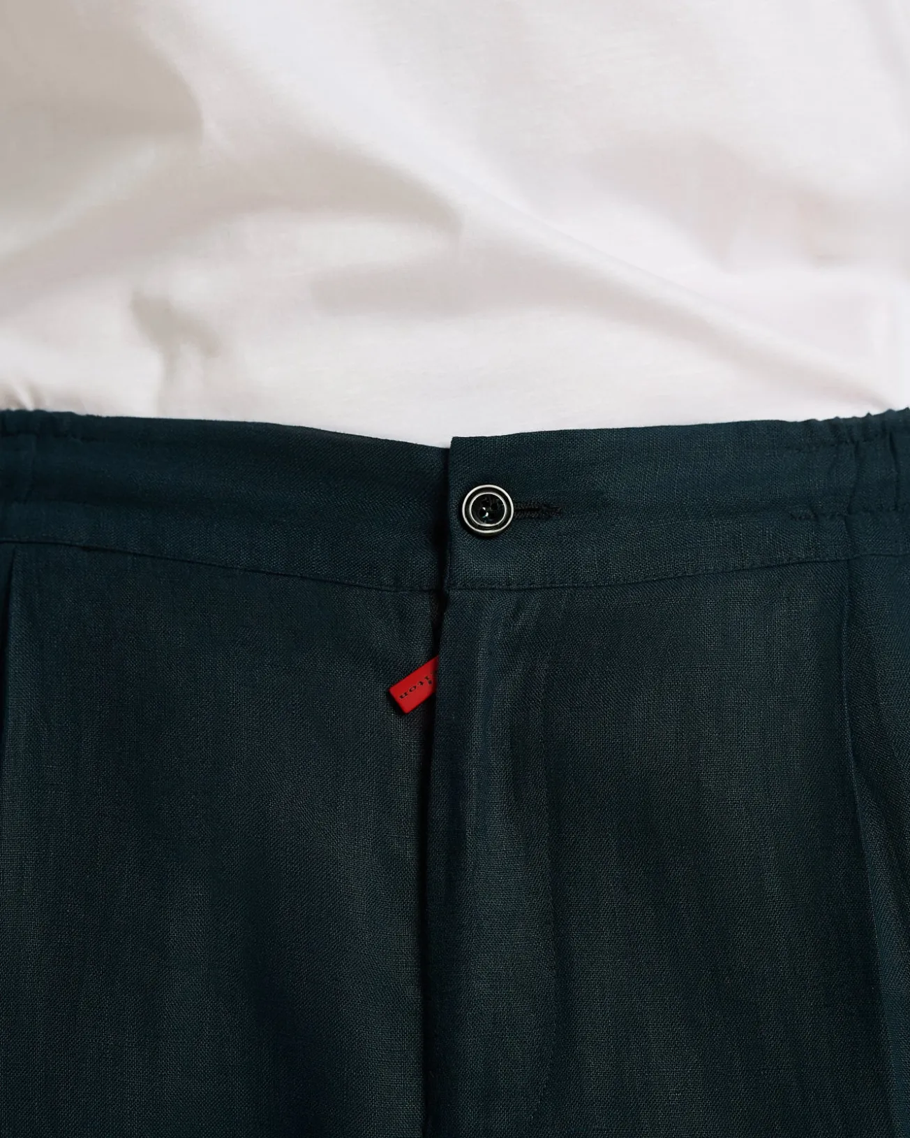 COMFORT LINEN TROUSERS NAVY BLUE
