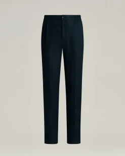 COMFORT LINEN TROUSERS NAVY BLUE