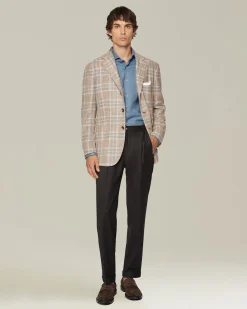 COTTON AND CASHMERE COMFORT TROUSERS