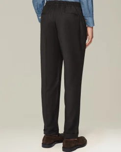 COTTON AND CASHMERE COMFORT TROUSERS