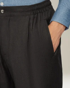 COTTON AND CASHMERE COMFORT TROUSERS