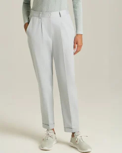 COTTON AND CASHMERE TROUSERS