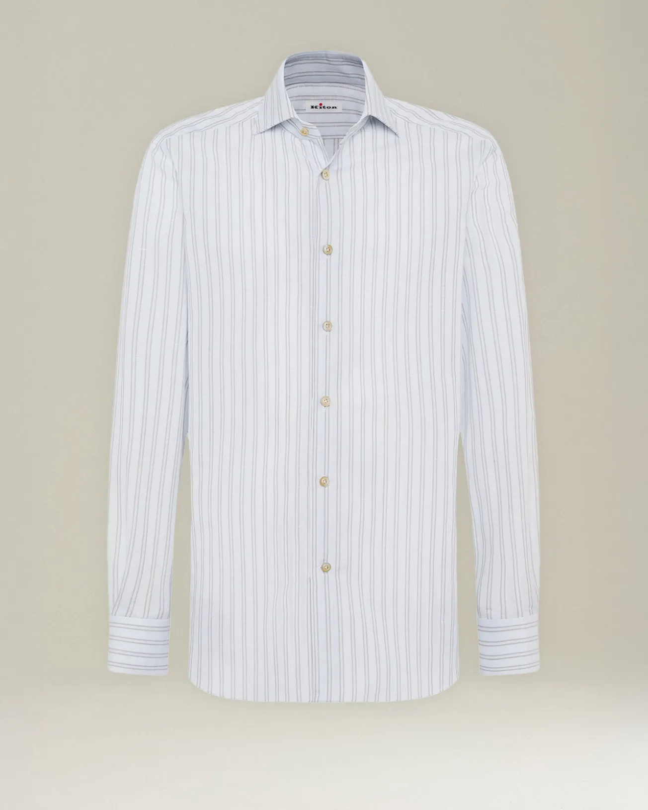COTTON AND LINEN STRIPED SHIRT