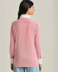 COTTON AND SILK STRIPED SHIRT