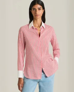 COTTON AND SILK STRIPED SHIRT