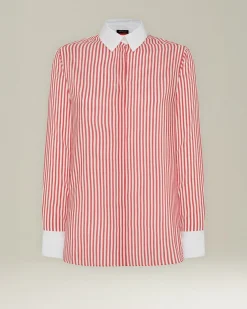 COTTON AND SILK STRIPED SHIRT