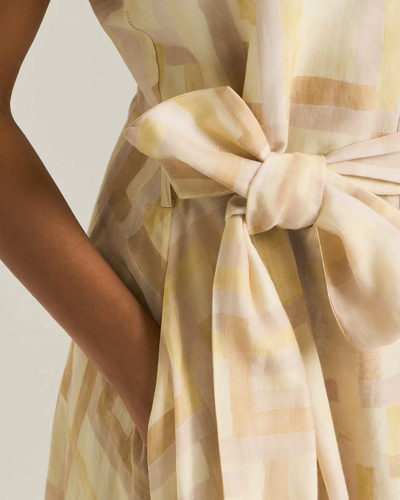 COTTON AND SILK VOILE DAY DRESS