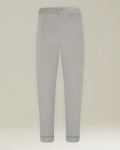 COTTON AND WOOL COMFORT TROUSERS
