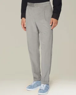 COTTON AND WOOL COMFORT TROUSERS