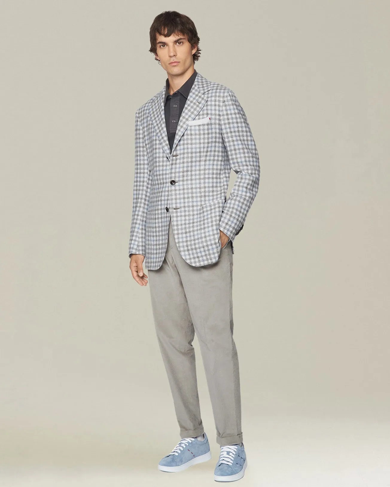 COTTON AND WOOL COMFORT TROUSERS