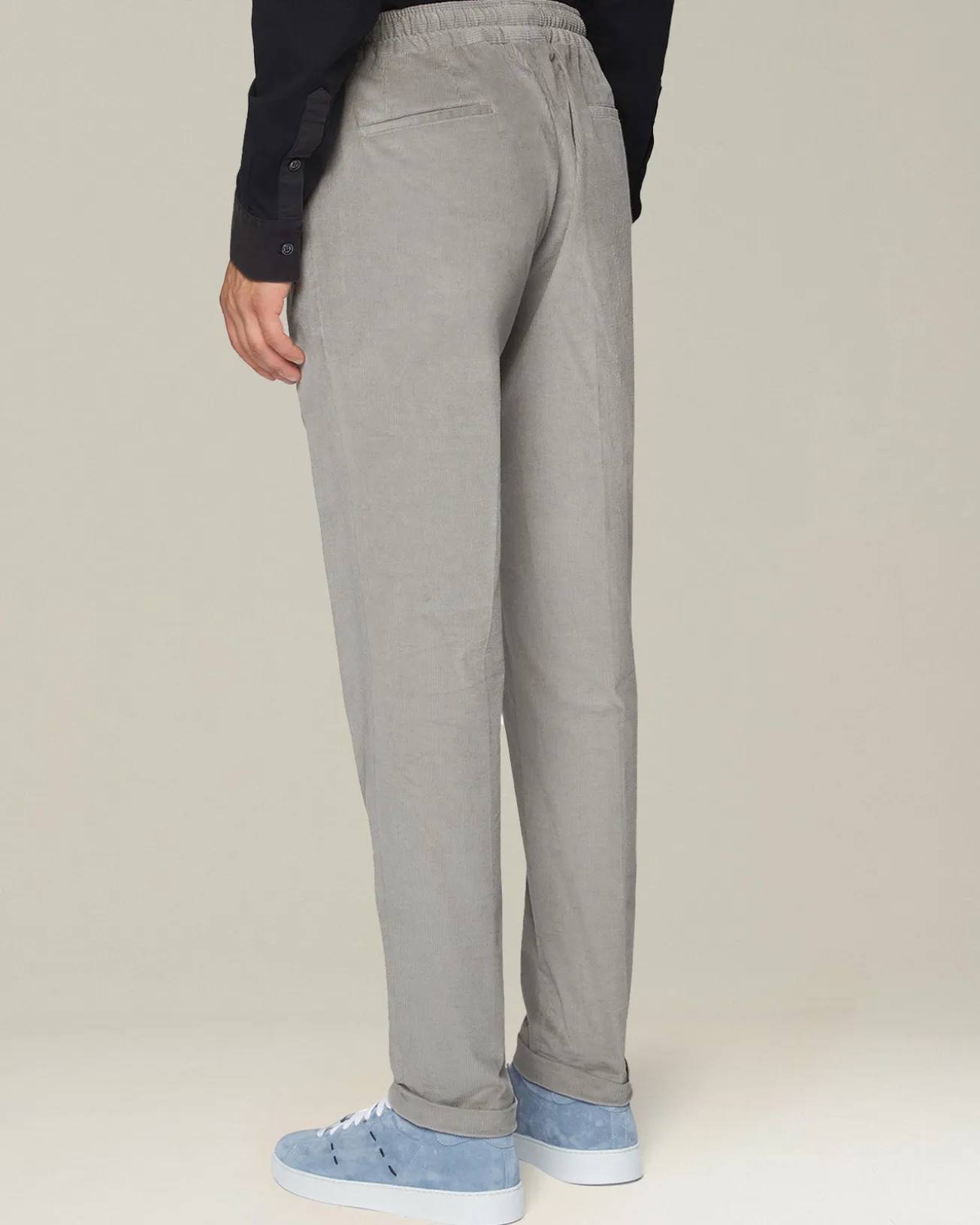 COTTON AND WOOL COMFORT TROUSERS