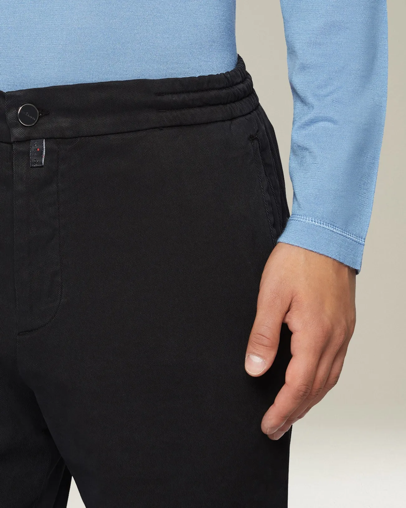 COTTON BLEND COMFORT TROUSERS