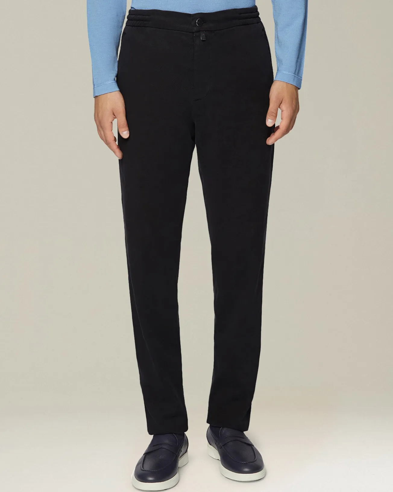 COTTON BLEND COMFORT TROUSERS