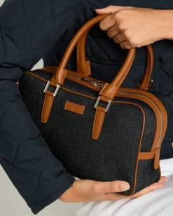 COTTON KISS ME BAG WITH CALFSKIN LEATHER DETAIL