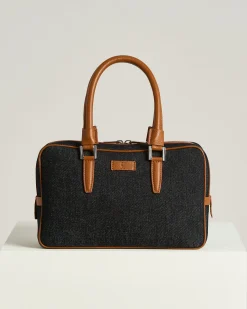 COTTON KISS ME BAG WITH CALFSKIN LEATHER DETAIL