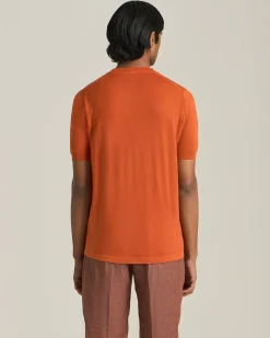 COTTON KNIT CREW NECK T-SHIRT