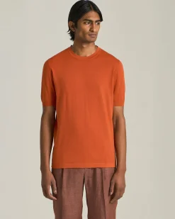 COTTON KNIT CREW NECK T-SHIRT