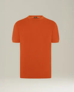 COTTON KNIT CREW NECK T-SHIRT