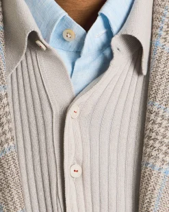 COTTON POLO SHIRT WITH SIMPLE RIBBED PATTERN
