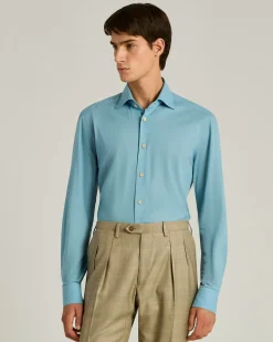 COTTON SHIRT IN SKY BLUE