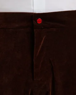 DARK BROWN CORDUROY TROUSERS