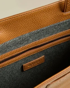 DEERSKIN BROWN TOTE BAG