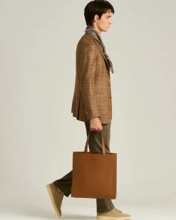DEERSKIN BROWN TOTE BAG