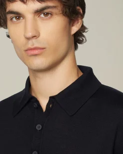 DELUXE WOOL AND SILK POLO SHIRT